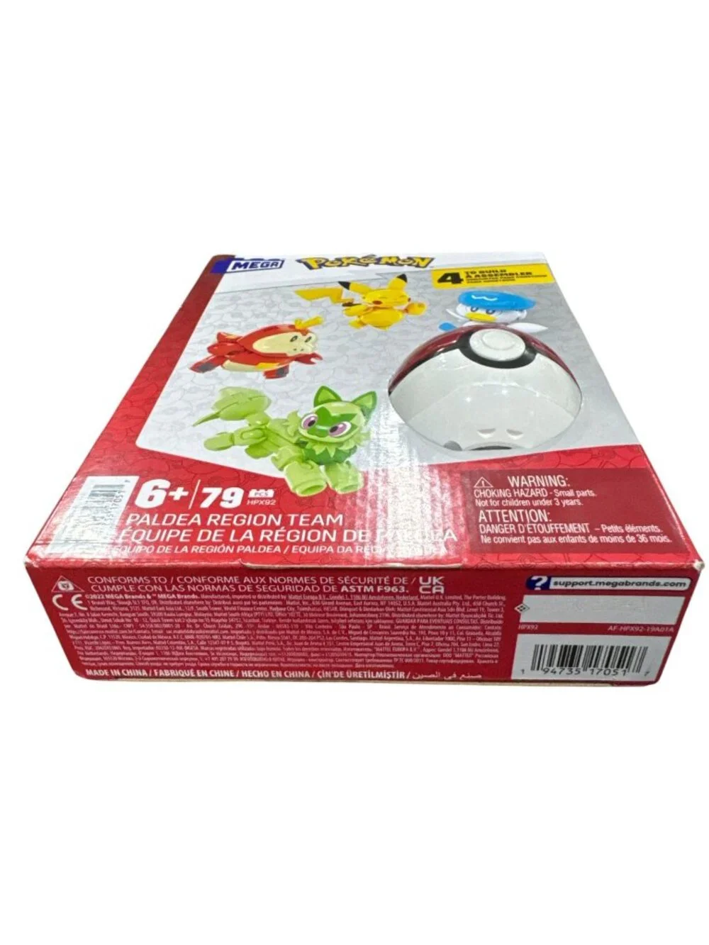 Mega Pokémon Paldea Region Team Building Set 79 Pieces Pikachu & Friends Ages 6+